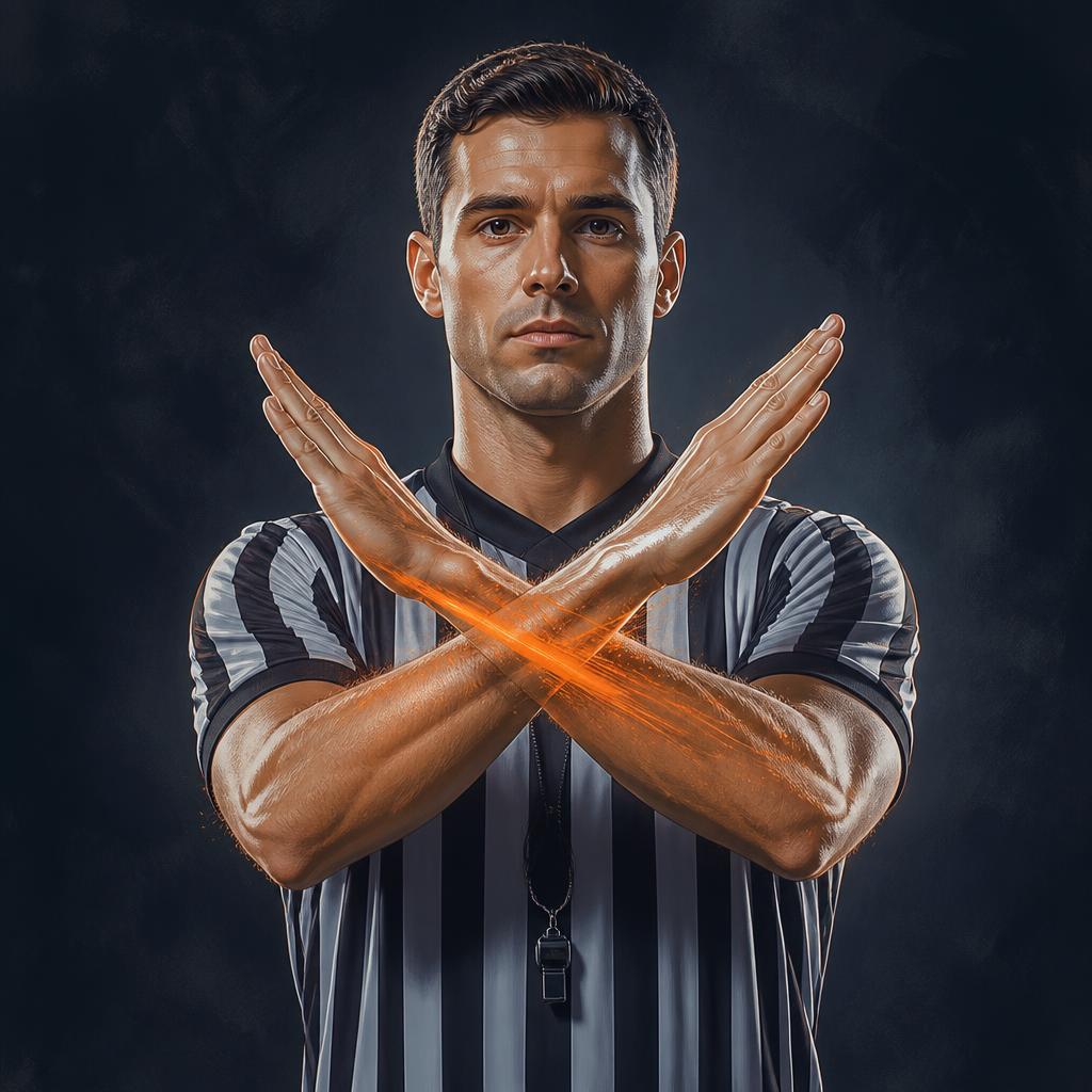 Substitution — Scheidsrechter kruist de onderarmen voor de borst: wissel.